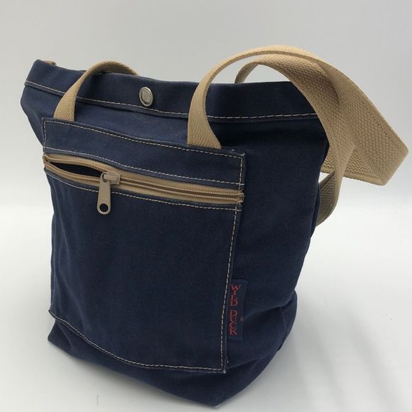 Blue Denim/beige shoulder bag by Wild Duck - Picture 1 of 9